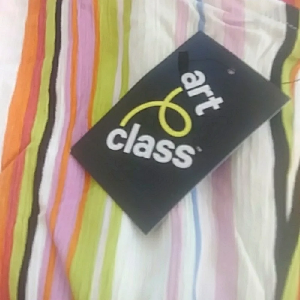 3/$15 ❤️ Art Class Girl's Ruffle Off-Shoulder Dress, Multicolored, Size L - Picture 2 of 6